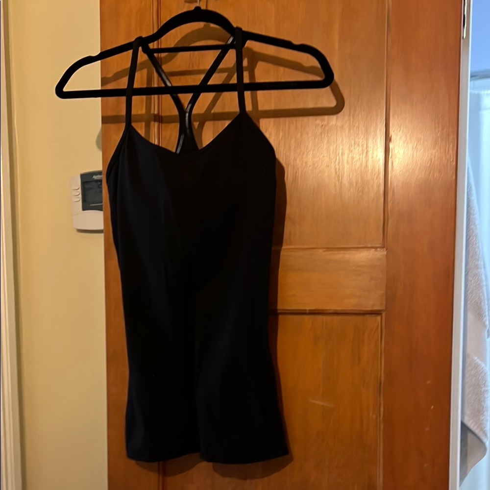 Black Women's Strappy Athletic Top